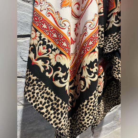 Chico’s Bohemian Sleeveless Waterfall Vest with Paisley Print - Picture 3 of 5